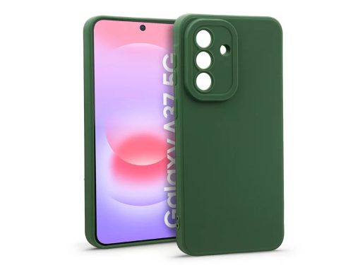 Haffner New Matt szilikon tok - Samsung SM-A376B Galaxy A37 5G - sötét zöld