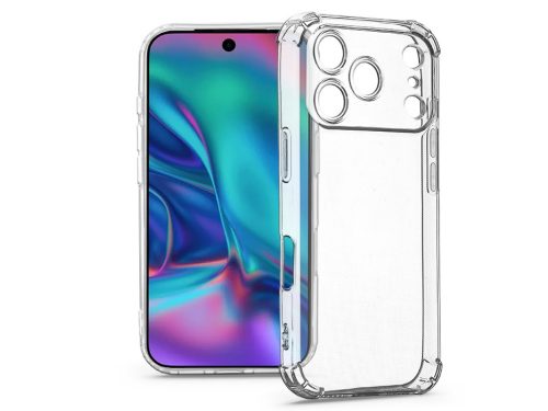 Haffner Anti Shock kamervédős szilikon tok - Apple iPhone 17 Pro Max - átlátszó