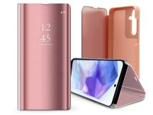   Smart Clear View oldalra nyíló flipes tok - Samsung SM-A556 Galaxy A55 -        rózsaszín