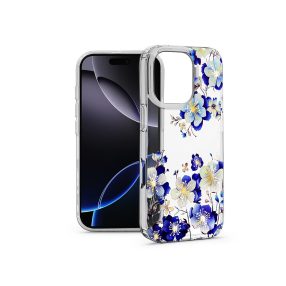   Haffner IMD Floral szilikon tok - Apple iPhone 16 Pro Max - átlátszó