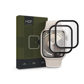  HOFI Hybrid Pro+ Glass - Apple Watch Series 7/8/9 (41 mm) üvegfólia - 2 db/cs - fekete