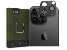   HOFI FullCam Pro+ hátsó kameralencse védő edzett üveg + alu kameravédő borító - Apple iPhone 15 Pro/15 Pro Max - fekete