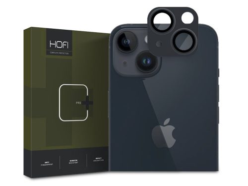 HOFI FullCam Pro+ kameralencse védőüveg + alu kameravédő - Apple iPhone 15/15 Plus - fekete
