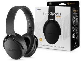 Boompods Wireless Bluetooth sztereó fejhallgató beépített mikrofonnal - Boompods Headpods ANC Wireless Headphones - fekete