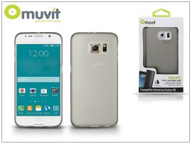 Samsung SM-G920 Galaxy S6 hátlap - Muvit ThinGel - smoke black