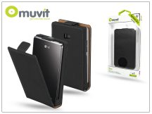   LG E430 Optimus L3 II flipes tok képernyővédő fóliával - Muvit Slim - black