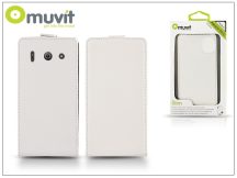   Huawei Ascend G510 flipes tok képernyővédő fóliával - Muvit Slim - white