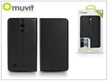   Huawei Ascend G526 flipes tok kártyatartóval - Muvit Slim and Stand - black