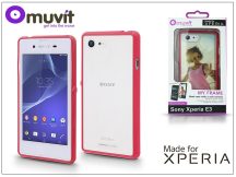   Sony Xperia E3 (D2203) hátlap - Made for Xperia Muvit My Frame - red/clear