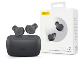 Jabra TWS Bluetooth sztereó headset v5.2 + töltőtok - Jabra Elite 2 True        Wireless Earphones with Charging Case - sötét szürke