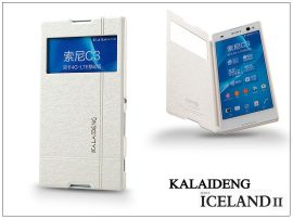 Sony Xperia C3 (D2533) flipes tok - Kalaideng Iceland 2 Series View Cover - white