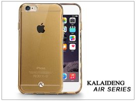 Apple iPhone 6 Plus szilikon hátlap üveg képernyővédó fóliával - Kalaideng Air Series - gold