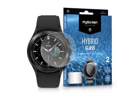 Samsung Galaxy Watch4 (44 mm) rugalmas üveg képernyővédő fólia - MyScreen Protector Hybrid Glass - 2 db/csomag - transparent