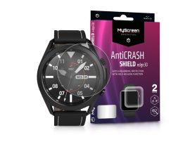 Samsung Galaxy Watch 3 (45 mm) ütésálló képernyővédő fólia - MyScreen Protector AntiCrash Shield Edge3D - 2 db/csomag - transparent