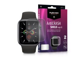 Apple Watch Series 4/5 (44 mm) ütésálló képernyővédő fólia - MyScreen Protector AntiCrash Shield Edge3D - 2 db/csomag - transparent