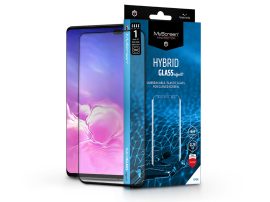 Samsung G975U Galaxy S10+ rugalmas üveg képernyővédő fólia ívelt kijelzőhöz - MyScreen Protector Hybrid Glass Edge3D - black