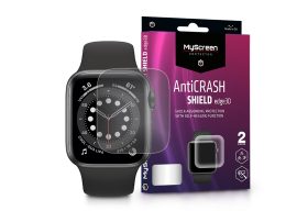 Apple Watch Series 6/SE (44 mm) ütésálló képernyővédő fólia - MyScreen Protector AntiCrash Shield Edge3D - 2 db/csomag - transparent