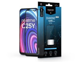 Realme C25/C25Y edzett üveg képernyővédő fólia - MyScreen Protector Diamond Glass Lite Edge2.5D Full Glue - black