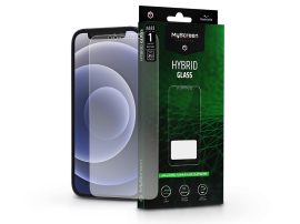Apple iPhone 12/12 Pro rugalmas üveg képernyővédő fólia - MyScreen Protector Hybrid Glass Green - transparent