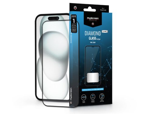MyScreen Diamond Glass Lite Edge 2.5D Full Glue - Apple iPhone 15/15 Pro üvegfólia