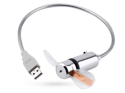 LED Sound USB ventilátor színes LED világítással