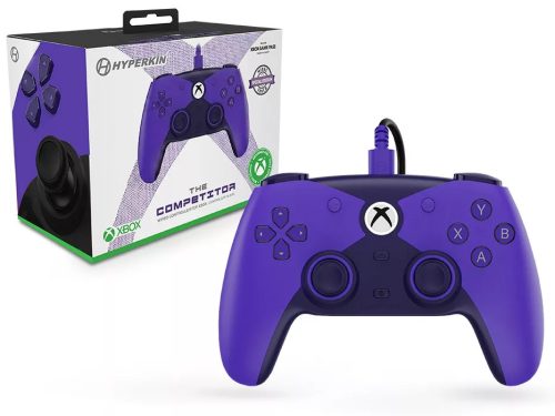Hyperkin Competitor Xbox Series>One/Windows 11|10 lila Xbox liszenszelt vezetékes kontroller