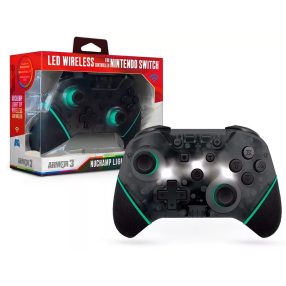   Armor3 NuChamp Nintendo Switch Fekete LED vezeték nélküli kontroller