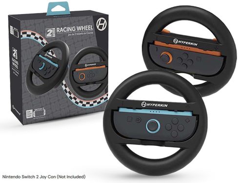 Hyperkin Nintendo Switch 2 Fekete kormány kiegészítő csomag Joy-Con kontrollerhez (2 db)
