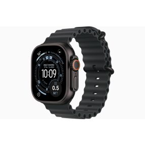   Apple Watch Ultra 3 GPS + Cellular, 49 mm-es fekete titántok, fekete Óceán szíj