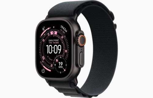 Apple Watch Ultra 3 GPS + Cellular, 49 mm-es fekete titántok, fekete Alpesi pánt – M
