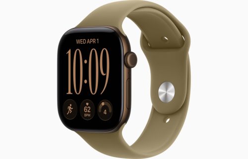 Apple Watch Series 12 GPS, 46 mm-es sötét bronzszínű alumíniumtok, olíva sportszíj – M/L