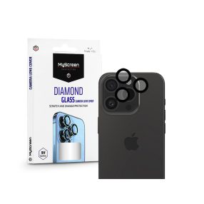   MyScreen Diamond Glass hátsó kameralencse védőüveg - Apple iPhone 15 Pro/15 Pro Max - fekete