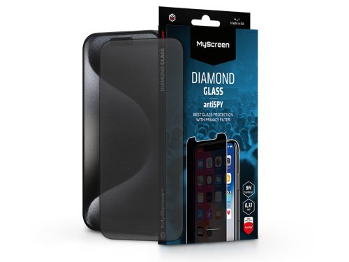 MyScreen antiSPY - Apple iPhone 15 Pro üvegfólia beteketintés elleni védelemmel