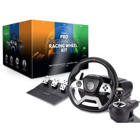   Maxx Tech Pro FF PC/PS4/Xbox One&Series Force Feedback fekete kormány, váltó és pedál készlet