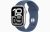 Apple Watch Series 10 GPS, 42 mm-es ezüstszínű alumíniumtok, denimszínű sportszíj – S/M