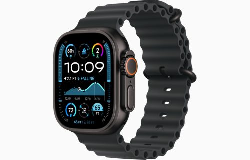 Apple Watch Ultra 2 GPS + Cellular, 49 mm-es fekete titántok, fekete Óceán szíj