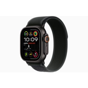   Apple Watch Ultra 2 GPS + Cellular, 49 mm-es fekete titántok, fekete Terep pánt – M/L