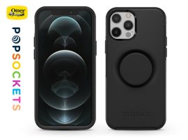 Apple iPhone 12/12 Pro védőtok - OtterBox Symmetry Popsockets - black