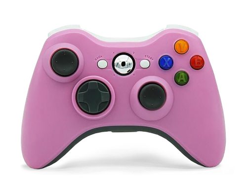 Vezeték nélküli Xbox 360/PC kompatibilis rózsaszín kontroller (USB Adapterrel)