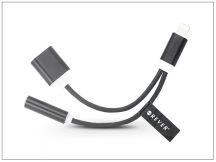   Lightning + USB adapter 3,5 mm jack füllhallgatóhoz - 2in1 - fekete
