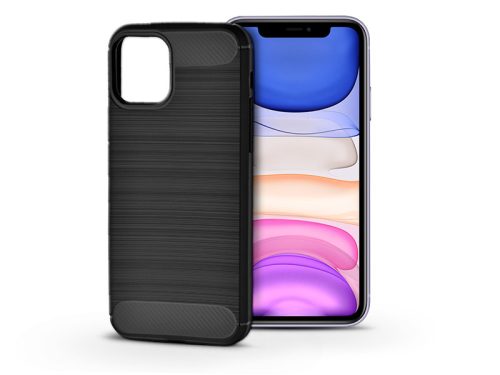 Haffner Carbon szilikon tok - Apple iPhone 11 - fekete