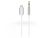 Haffner Lightning - 3,5mm jack audio kábel 1m - fehér/ezüst
