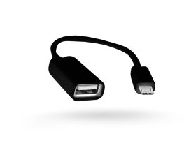 Micro USB - OTG USB kábel - fekete
