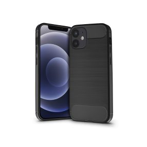 Haffner Carbon szilikon tok - Apple iPhone 12 Mini - fekete