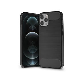   Haffner Carbon szilikon tok - Apple iPhone 12 Pro Max - fekete