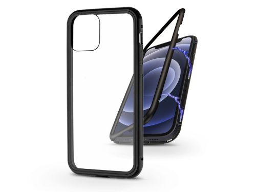 Haffner Magneto 2 részes tok előlapi üveg nélkül - Apple iPhone 12 Mini - fekete
