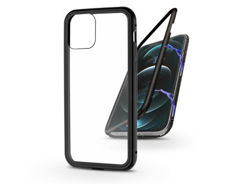 Haffner Magneto 2 részes tok előlapi üveg nélkül - Apple iPhone 12 Pro Max - fekete