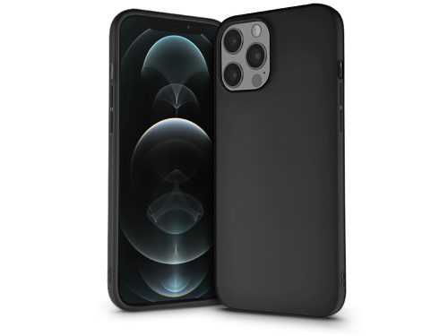 Haffner Soft Premium szilikon tok - Apple iPhone 12 Pro Max - fekete