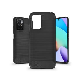 Haffner Carbon szilikon tok - Xiaomi Redmi 10 - fekete