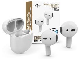 ART Bluetooth sztereó TWS headset v5.0 + töltőtok - ART Pure AP-TW-B1 Wireless Headset - fehér